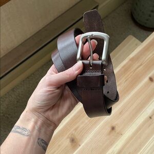 Men's Brown Genuine Leather Belt XL